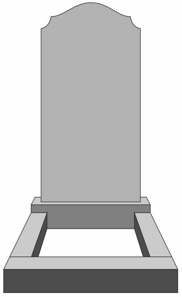 Стандартный вертикальный памятник с двойной симметричной волной.