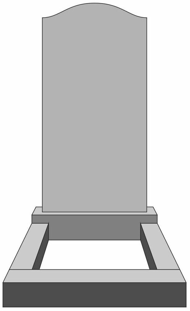 Стандартный памятник с симметричной волной.