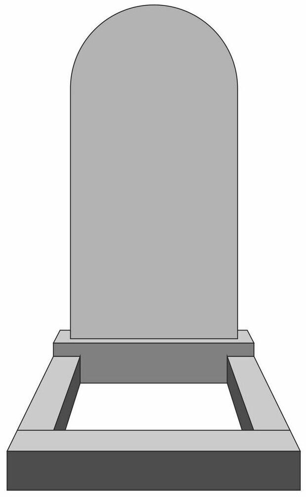 Стандартный  памятник с полукругом.