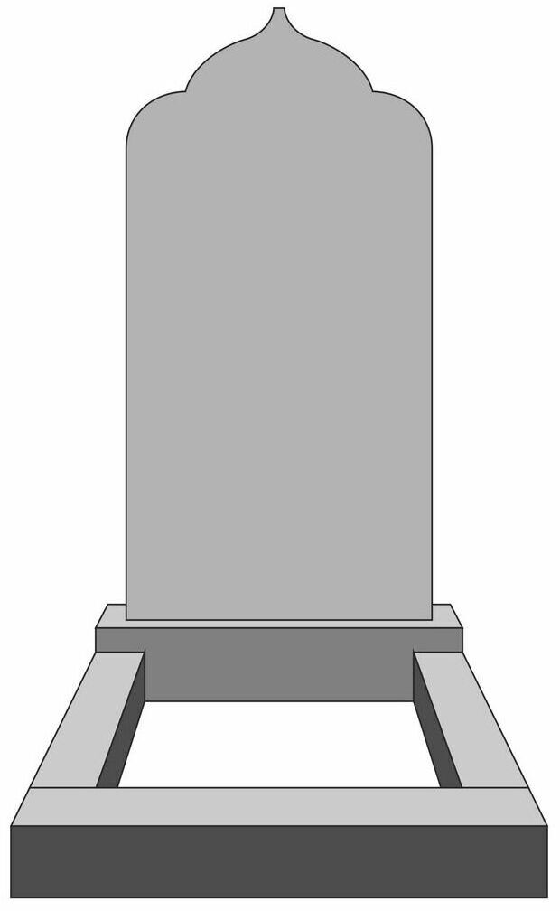 Стандартный вертикальный памятник в православном стиле.