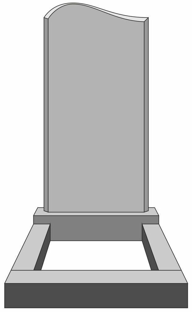 Стандартный памятник с волной и фацетом.