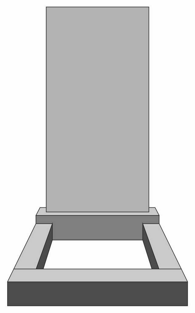 Стандартный прямоугольный памятник
